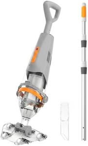 Cordless Pool Vacuum for Above Ground & Inground Pools, Handheld Pool Cleaner with 18.5 GPM Suction, 75 Min Runtime, 69.3" Telescopic Pole, Wireless Remote, Hard Debris Basket for Spa & Hot Tub, Gray