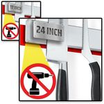 17" + 24" Magnetic Knife Holders for Wall (No Drill) | Bundle