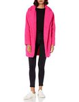 Amazon Brand - Daily Ritual Women's Teddy Bear Fleece Oversized-Fit Lapel Coat, Hot Pink, Large