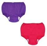 Wemyc Incontinence Underwear For Women I Washable & Reusable I For Medium Leaks I Adult Diaper I Bedwetting Panty I Colour Raspberry & Purple (L)