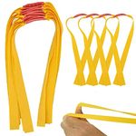 Qiwenr 12 Pcs Flat Slingshot Rubber Bands,Hunting Catapults Rubber Bands,Flexible Rubber Latex Catapult Bands,Replacement Bands for Catapult-Hunting,Non-Slip,Stretchy,Elastic for Hunting Shooting Game (rubber)