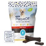 ProDen PlaqueOff 13 Dental Bones for Medium & Large Dogs, Tartar, Plaque & Bad Breath Remover, Improves Overall Oral Health Flavour (Bacon)