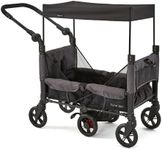 Contours Curve 360 Stroller Wagon for Infants and Toddlers, Compact Fold, Fits Infant Car Seats, Most Maneuverable Zero-Turn Radius, Sun Canopy, Lightweight Travel Wagon, Adjustable Seat & Handle