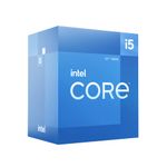 Intel S1700 CORE i5 12400 BOX 6x2,5 65W GEN12, Black