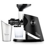 Sana 727 Supreme Cold Press Masticating Juicer | Large Batch | Non-Stop Juicing | 4 Speed Brushless DC Motor | 45-120 RPM’s | Easy clean 132 Page Recipe Book | 15 Year Warranty | Black