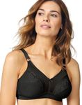 Wonderbra Womens Classic Support Wire-free Bras, Black, 36D US