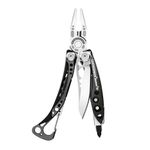 LEATHERMAN, Skeletool, 7-in-1 Lightweight, Minimalist Multi-Tool for Everyday Carry (EDC), Home, Garden & Outdoors, Topographical Print, Stainless Steel