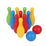 FLORMOON Bowling Games 10pcs Outdoor Indoor Bowling Game Funny Plastics Educational Toys Family Sports Games for Ages 2 3 4 5 6 Years Old Toddlers Kids Girls