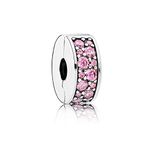 FGT Women October Birthstone Clip Charm for Bracelets Necklaces Sterling Silver Pink Charm Sisters Mum Wife Daughter Mothers Day Girlfriend Lover Valentine Family Birthday