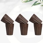 eha Set of 6 Earth-Friendly Cutting Chai Cups | 100 ml | Coffee Cup Made with Rice Husk & Bamboo Fibers | Microwave Safe Tea Set |Hot & Cold Coffee Mug, Milk & Tea Cup Set | Coffee