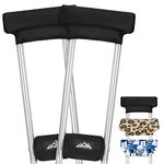 supregear Crutches Pad with Hand Grips (4-Pack), Universal Crutch Underarm Anti-Slip Accessories, Soft Foam Padded Handle Under Arm Cushioned Walking Crutch Covers for Kids, Adults Crutches