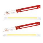 Murphy 1 Feet Led Under Cabinet Lighting, 4W Under Cabinet and Under Counter Lighting, Led Profile Light : Warm White, Pack of 2-Aluminium