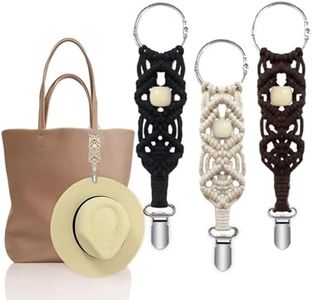 MEIXINZHI 3Pcs Cotton Hat Clips for Travel, Knitting Travel Hat Clip for Bag Backpack Luggage, Beach Vacation Cruise Essentials