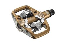 LOOK Cycle - X-TRACK En-Rage Plus MTB Pedals - Standard SPD Mechanism Compatible - Ultra Strong Forged Aluminum Body - Large Contact Surfaces - Ideal Enduro Bike Pedals - Bronze