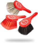 Maxshine Universal Cleaning Brushes (3-Piece Set) – Heavy-Duty, Medium-Duty, Soft Bristles – Removes Dirt & Stains – Wheels, Tires, & Exterior Surfaces – Carpets, Upholstery & Interior Surfaces