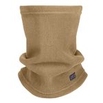 281Z Winter Warmer Neck Gaiter - Military Tactical Outdoor Sport - Polartec Classic Fleece Tube Scarf, Coyote Brown, One Size