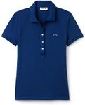 Lacoste Women's PF7845 Short Sleeve Polo Shirt,Blue (Inkwell Cc3),Manufacturer Size:36