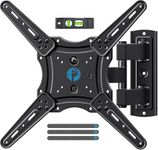 Pipishell Full Motion TV Wall Mount for 26-65 Inch Flat Curved Screen TVs, Max VESA 400x400mm up to 77 lbs, Swivel TV Mount Wall Bracket with Articulating Arms, Tilt, Extension, PIMF7