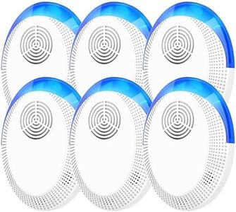 Ultrasonic Repeller to Repel Mice and Rat Indoor Pest Insect Rodent Mouse Deterrent Repellent Plugin Spider Cockroach Critter Pest Device 6 Pack