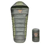 RhinoKraft Army Sleeping Bag | -10°C Extreme to 0°C Comfort | Lightweight 2.6 kg | Detachable Washable Liner | Spacious Foot Box | Ideal for Tall Adults up to 6.5 Feet | Army Outdoor Camping Gear