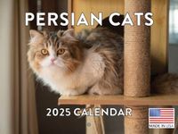 Persian Cat 2025 Wall Calendar | American Made In The USA