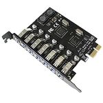 2021 New USB 3.0 PCI-E Expansion Card Adapter 7 Ports USB 3.0 Hub Adapter External Controller PCI-E Extender PCI Express Card