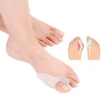 DYKOOK 3 Pairs Gel Bunion Corrector Toe Straightener Big Toe Separators Straighteners Silicone Protectors for Daytime Use With Shoes Toe Correctors (Clear)