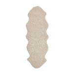 Nordic Sheep Real Sheepskin rug 170x60 | Sheepskin Rugs for Living room and Sofa | Bedside Rugs for Bedrooms is breathable & heat-regulating | Fluffy rug in color Light Beige