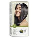 Naturtint Permanent Hair Colour Black Natural 1N | 92% Natural Ingredients | 100% Grey Coverage Long Lasting Hair Colour | USDA Certified | Ammonia Free Vegan Hair Color Gel - 1N Ebony Black 170 ml