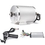 Electric Brushless DC Motor Complete Kit 48V 2000W 4300RPM High Speed Motor with 33A 15 Mosfet Controller Battery Display LCD Throttle Electric Scooter Bicycle Motorcycle Mid Drive Motor DIY Part