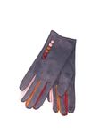 Vera Tucci 'Margot' Ladies' Gloves Suede Feel Touch Screen Multi Coloured Fingers G05 - DARK GREY, LARGE