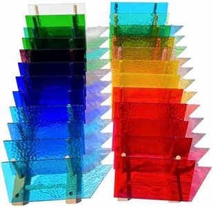 ILLUCKAI 24 Sheets Transparent Stained Glass Sheets Variety Pack, 4 X 6 inch Cathedral Glass Mosaic Tiles for Home Decor, Stained Glass Supplies for Art Glass Projects and Mosaic Crafts