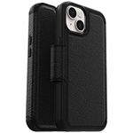 OtterBox iPhone 14 & iPhone 13 Strada Series Case - Shadow (Black), Card Holder, Genuine Leather, Pocket-Friendly, Folio case