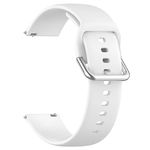 TenCloud SR2 Silicone Watch Bands Compatible with AGPTEK SR2 Smartwatch Band fit 5.5"-7.5" wrist (White)