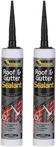 Everbuild 2 X Roof & Gutter Sealant Black 310ml EVBROOFBL