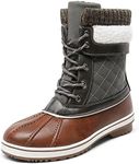 DREAM PAIRS Women's Mid Calf Waterproof Winter Snow Boots Monte,Size 11,Tan/Khaki,Monte_01