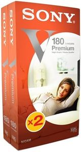 Sony Cassette VHS Série V Premium Pack de 2 180 minutes 2E180V