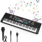 61 keys keyboard piano, Electronic Digital Piano with Built-In Speaker Microphone, Portable Keyboard Gift Teaching for Beginners, electric piano for kids