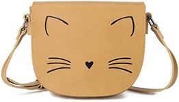 Gladdon Crossbody Bags for Teen Girls Small Fashion Preteen Purses Cat Birthday Gift for Girl Khaki