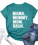 MEESHEEP Mama T Shirt Women Mama Mommy Mom Bruh Shirt Tshirt Short Sleeve Tops