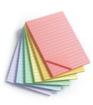 RHAWOM Sticky Notes Lined 4x6,Pastel Colors with Lines,Super Sticking Power,Big Colorful Memo Pad,Office Suppliers