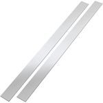 2 Pcs Stainless Steel Trim Strips 304 Brushed Stainless Steel Trim Metal Finishing Sheet Metal Gap Strip Filler Trim for Kitchen Tools (Silver, 2 x 30 Inch)