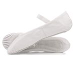 Roch Valley Ophelia Full Sole White Leather Ballet Shoes (White, 2)