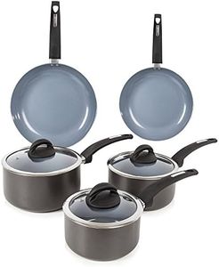 Tower T80303 Cerasure 5 Piece Pan Set with Non-Stick Coating, Suitable for all Hob Types Including Induction, Graphite