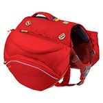 Ruffwear, Palisades Dog Backpack, Multi-Day Hiking Pack with Saddlebags and Hydration Bladders, Red Sumac, Large/X-Large