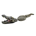 JHIALG Resin Crocodile Head Courtyard Pond Floating Animal Crocodile Model Decoration E2M5 Simulation Ornaments Outdoor Pool