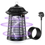 PKBD Bug Zapper, 4200V UV Insect Pest Fly Killer for Indoor & Outdoor, Electric Fly Zapper with 3M Cable, Waterproof Mosquito Killer Lamp for Flying Insect, Fly Catcher for Home, Garden, Camping