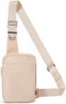 OSOCE Small Sling Bag for Men and Women with RFID Pocket, Anti Theft Crossbody Chest Bag Casual Travel Bag for Hiking,Beige,Small