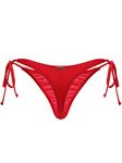 RELLECIGA Women's Red Tie-Side Thong Bikini Bottom Size Medium