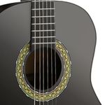 Pyle 34” Acoustic Guitar- 1/2 Junior Size- Great for Students, Kids, Teens, Adults- Girls Boys Beginners, Includes Accessory Kit, Gig Bag, Tuner, Extra Strings, Picks, Strap- Right Handed- Black Matte